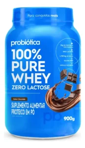 100% Pure Whey Zero Lactose 900g Probiótica Chocolate