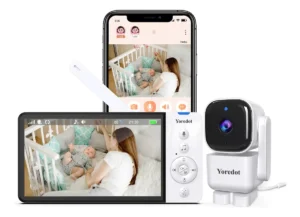 Babá Wi-Fi tela 5 HD visão noturna dupla