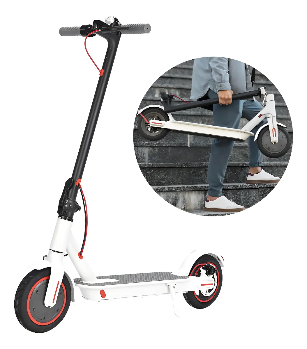 Patinete Bluetooth Portátil Branco